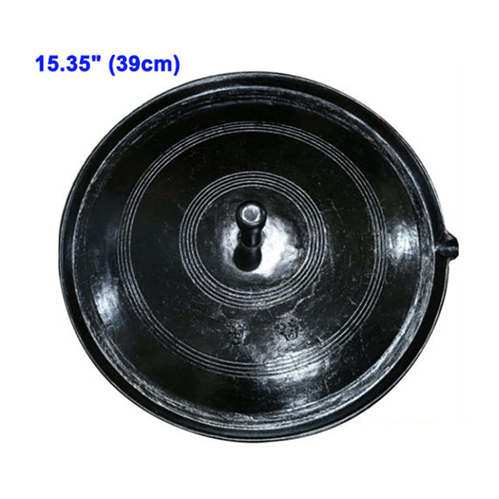 TULGIGS Multi Use Korea Traditional Cauldron Lid Grill BBQ Pan Barbecue Grill Pan,Griddle For Roasing Pork Belly,Indoor & Outdoor Nonstick Caldron Cast Iron Grilled Plate (15.35