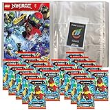 collect-it Lego Ninjago - Serie 7 Trading Cards - Bundel mit 1 Leere Sammelmappe + 20 Booster und 40 Hüllen Sleeves