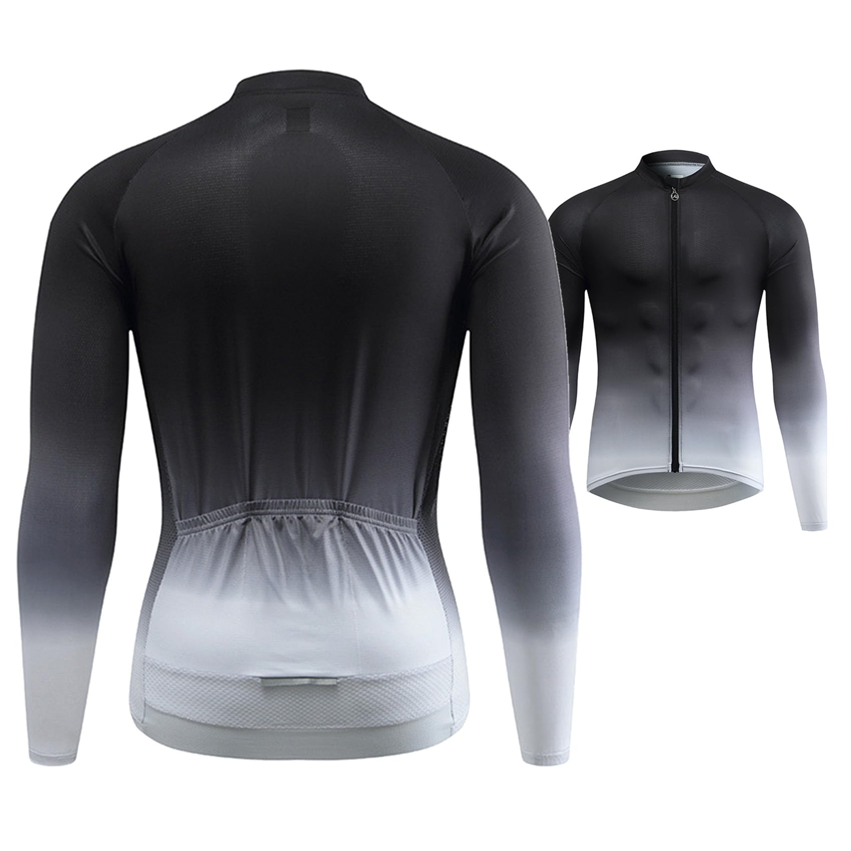 Męskie Kolarstwo Kolarstwo Koszule z długim rękawem Lekkie, oddychające, szybkoschnące koszulki Rower szosowy Jersey Topy rowerowe Ubrania jeździeckie,B-ASIA2XL/EURXL