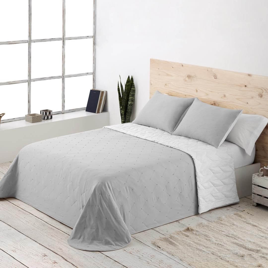 Edredón Nórdico BICOLOR Medida 150x270cms Color Bicolor Gris/Gris Claro