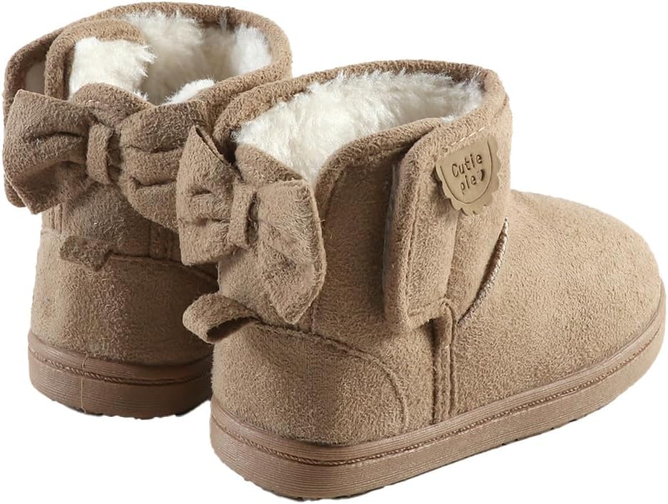 Winter Boots Non Slip Outdoor Shoes Kids Children Boys Girls Soft Warm Shoes Toddler Black Snow Boots