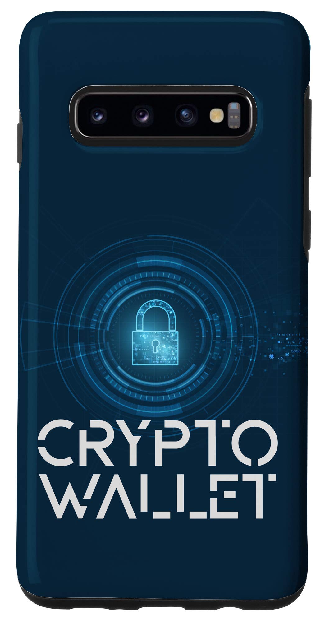 Amazon.com: Galaxy S10 Crypto Wallet con cerradura de seguridad azul marino  : Celulares y Accesorios