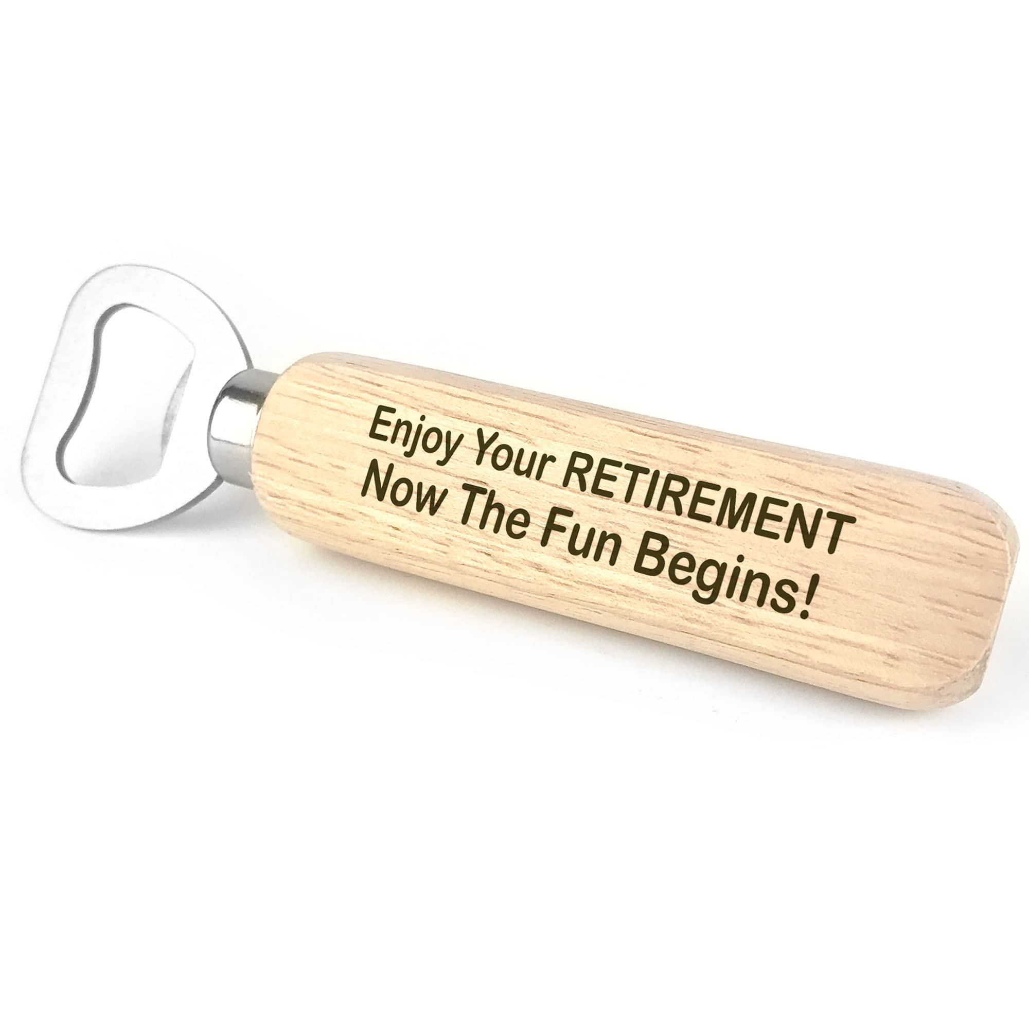 Retirement Gift for Dad Grandad Uncle Friend Wood Bottle Opener Gift for Men