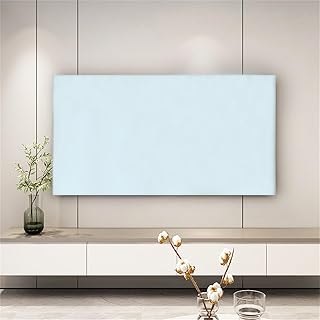 Fansu Funda para TV de Interior Moda Color Sólido,Cubierta Antipolvo Elástico Colgante,Funda para Televisor Universal,para 32 a 85 Pulgadas Cubierta Antipolvo para TV (Azul Claro,55-65 pulgadas)