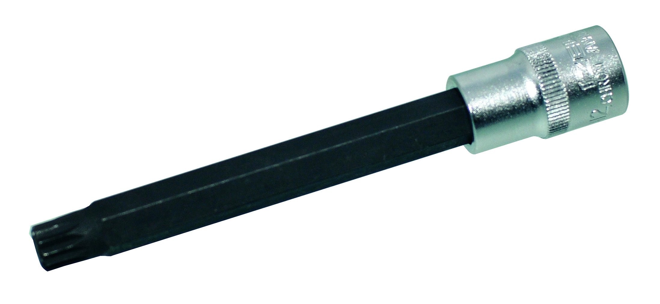 izeltas 1114064210 M 10 1/2" On Iki Köşe Lokmalı Bits Uç Uzun Boy (140 Mm), Krom, M10
