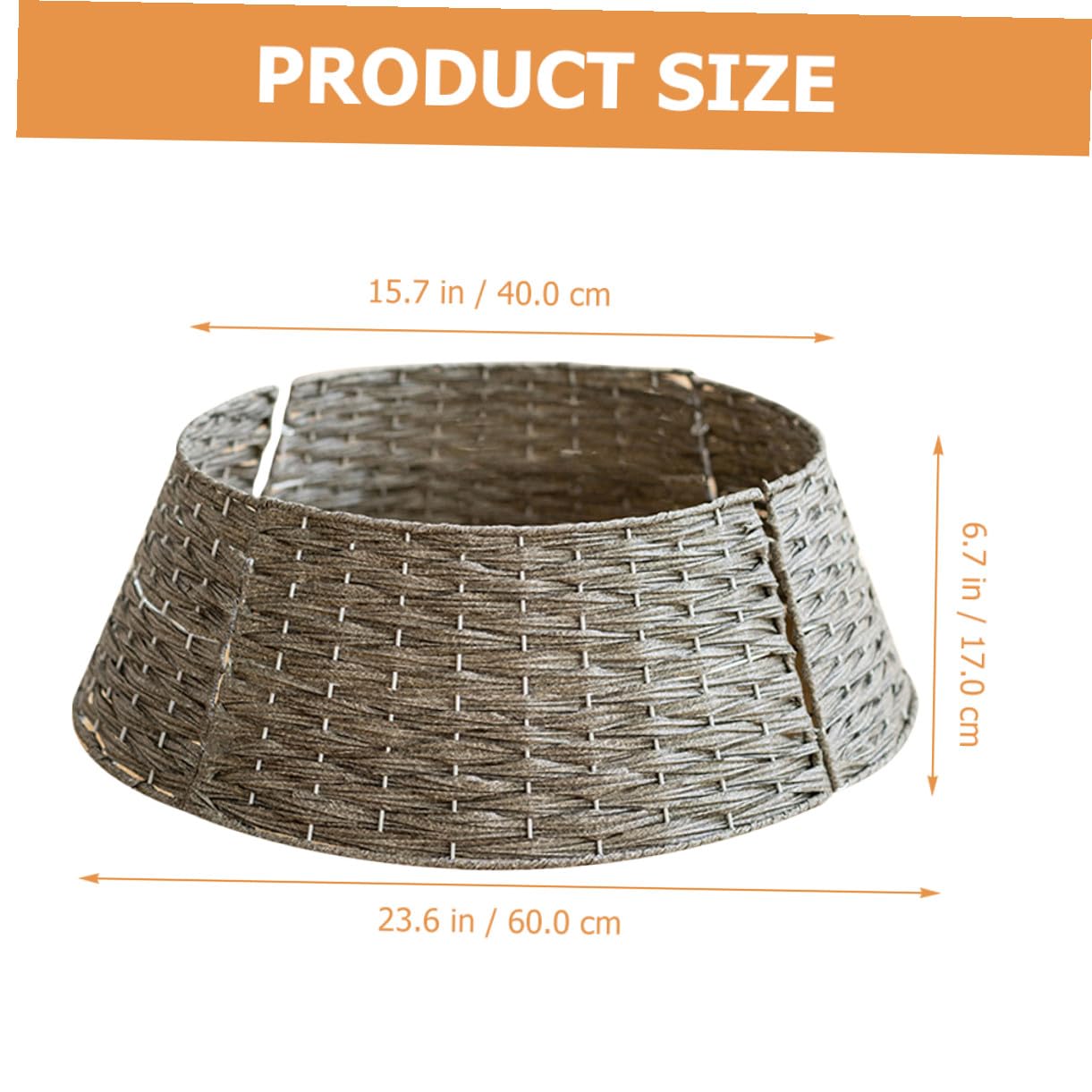 Generico Gonna per Albero in Materiale Plastico, Collare Decorativo per Base Albero, Copri Piede Resistente per Decorazioni Natalizie Interne ed Esterne, Adatto a Diverse Dimensioni
