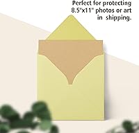 Vista 4 de Golden State Art, Paquete de 50 hojas de cartón corrugado de 8.5 x 11 pulgadas, almohadillas de cartón plano para embalaje, correo o manualidades