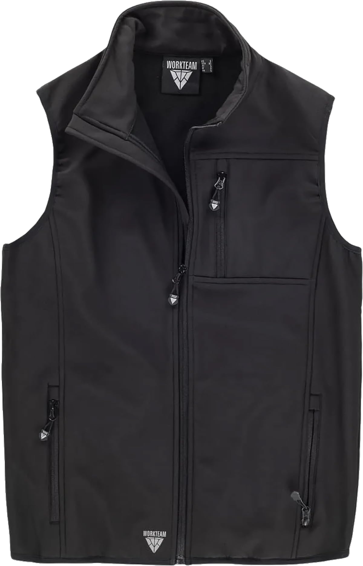 WORKTEAM Chaleco Softshell Doble Capa Cuello Alto Bolsillos Cierre Transpirable Unisex