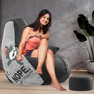 Biggie Bean Bag Chair 6XL with Beans Filled-Pop Prints-Printed Designer Bags-Where Prints Meet Personality with Free Cushi Price In India