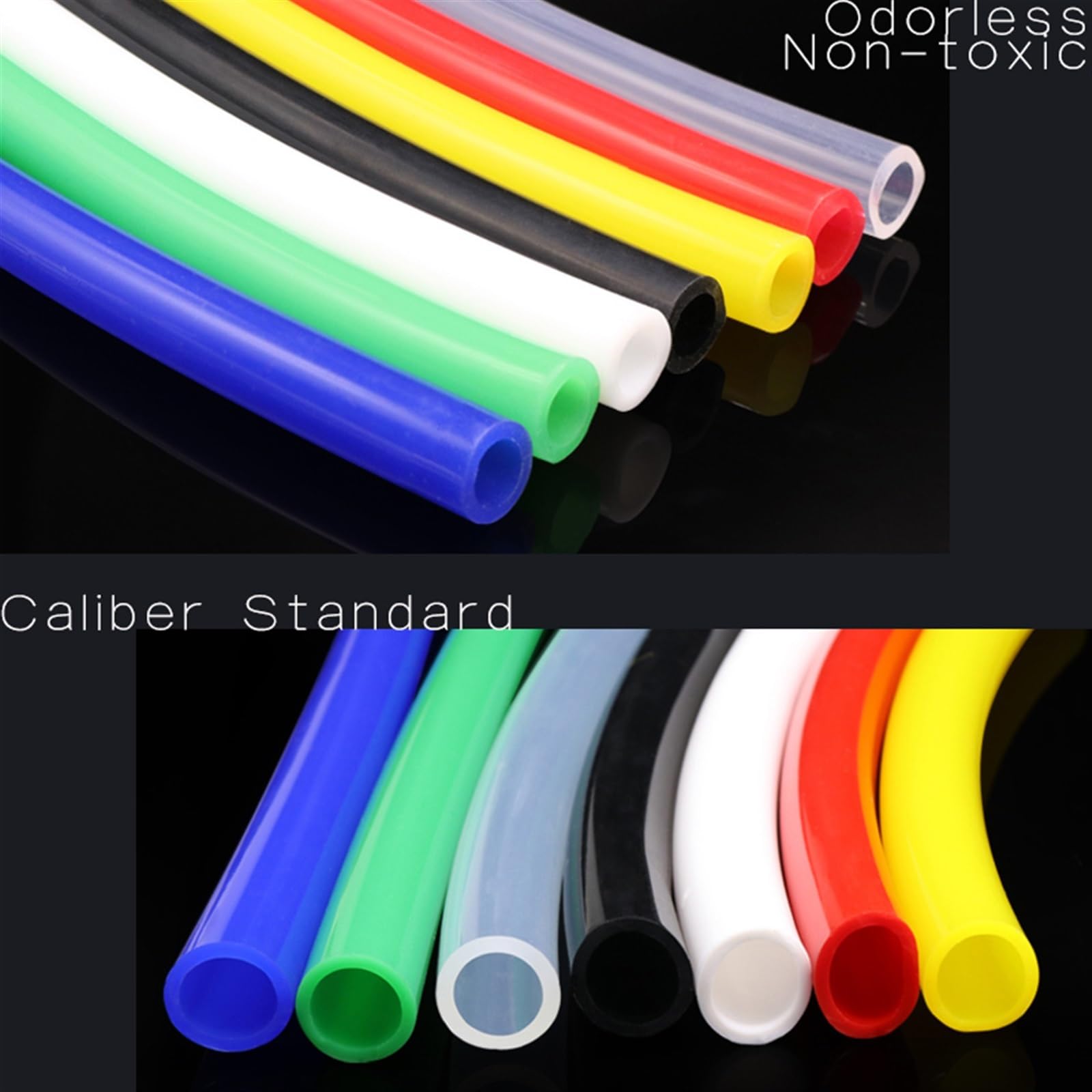 drain hose Flexible Rubber Hose Water Connector Food Grade Soft Drink Pipe Silicone Tube Colorful 1 Meter ID 1mm 2mm 3mm 9mm 10mm water pump(Size:ID 5mm OD 7mm)