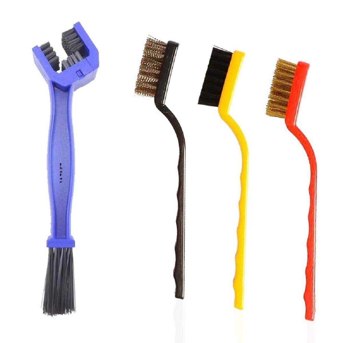 PallRin Combo Cycle Motorbike Chain Bicycle Gear Cleaning Tool Grunge Cleaner Scrubber Brush 1 + Rust Cleaning Mini Wire Brush Tool kit Set of 3 Pc(Nylon, Brass & Steel Bristles)-image-27