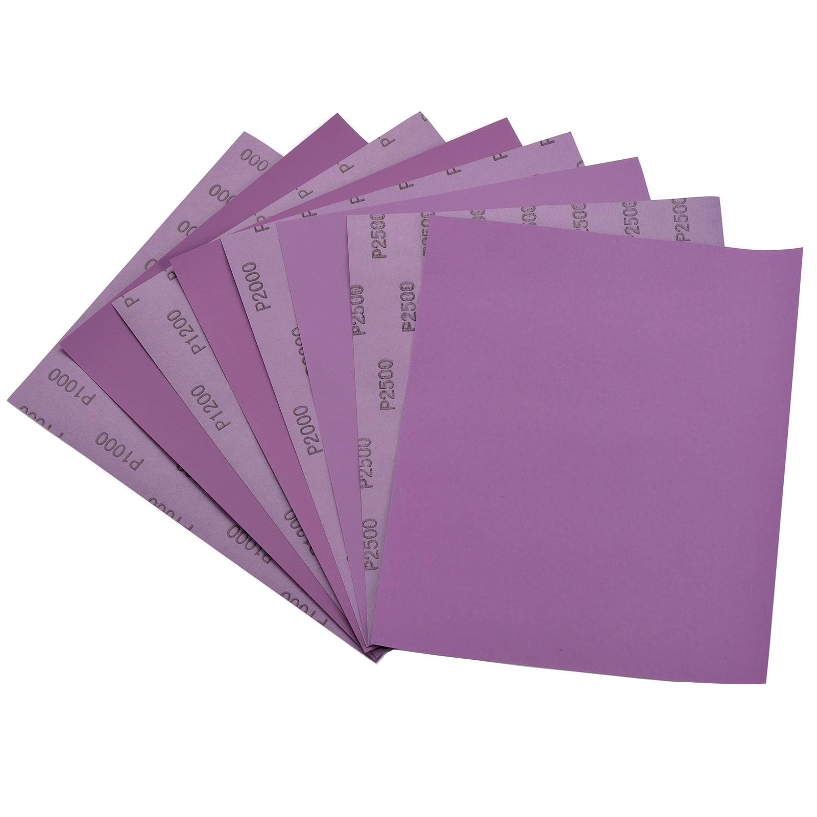 Sand Paper, Sandpaper 25Pack, Wet Dry Sandpaper Sheets, Sandpaper Assortment 1000/1200/1500/2000/2500 Grit for Wood Furniture Finishing, Metal Sanding
