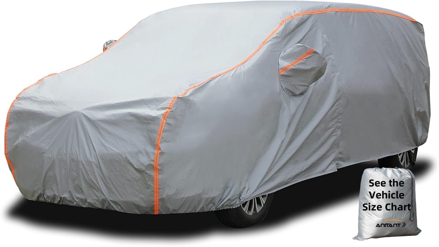 Mini Van Cover,Large Car Cover,Car Cover Waterproof All Weather Van Full Size,Car Cover Waterproof,Mini Van Cover Waterproof All Weather,RainUV Protection Inner Cotton,Fit Mpv 191" to 206" Gray Size 18: MPV MiniVan (191" To 206")