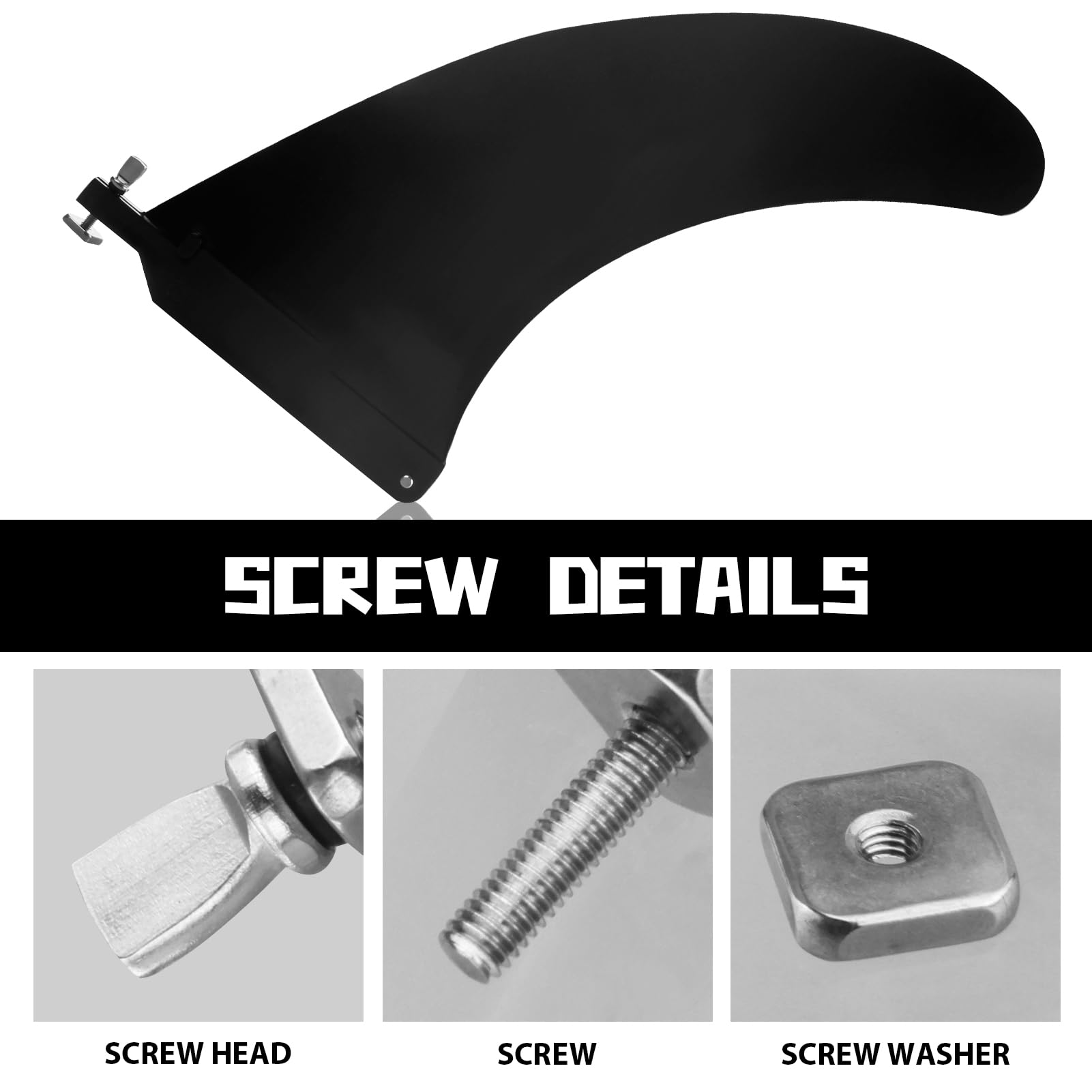 Aletas de Tabla de Surf Desmontables de Nylon Resistente,Estabilidad y Rendimiento Mejorado para Surfboards y Paddleboards