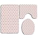 Produktbild Not Applicable Traditionelle westliche Wiederbelebung Inspiration gekräuselte Blätter Wiederholungsmuster 3 PCS Badteppich Set Bad Kontur Matte Toilettendeckelabdeckung U-förmig rutschfest