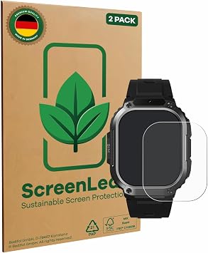 2 Pack Screen Protector Compatible with Zeblaze Thor SQ [Sustainable Screen Protection, Clear, Anti-Scratch]
