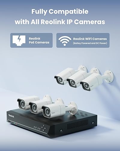 Miniatura 6 de REOLINK Sistema de cámara de seguridad de 8 canales 4K, 6 cámaras PoE con cable H.265 Bullet para seguridad del hogar al aire libre, detección