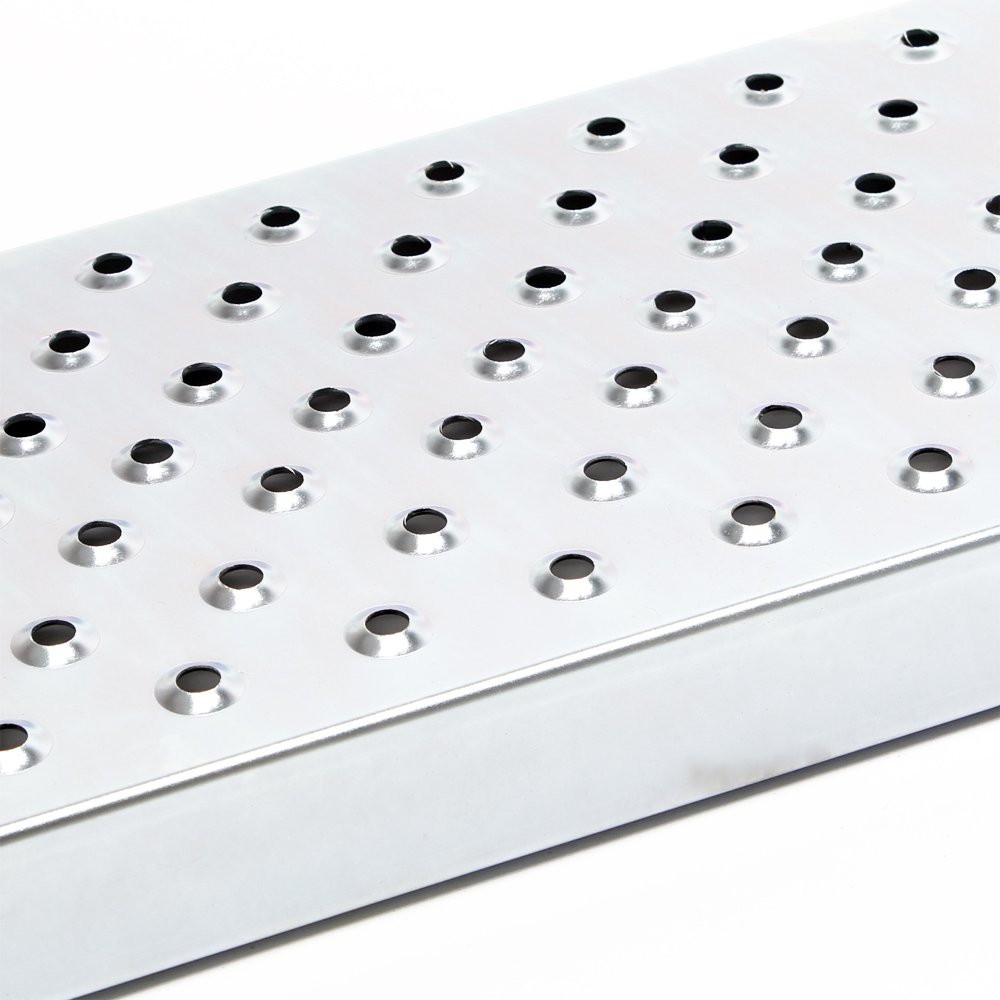 Wiltec Lot de 2X Rampe de Chargement 1600 x 225 x 45 mm – capacité de Charge Max. 400 kg – en Acier galvanisé – Surface antidérapante Profil troué – Rampe d'accès Utilitaire Moto ATV Quad remorque