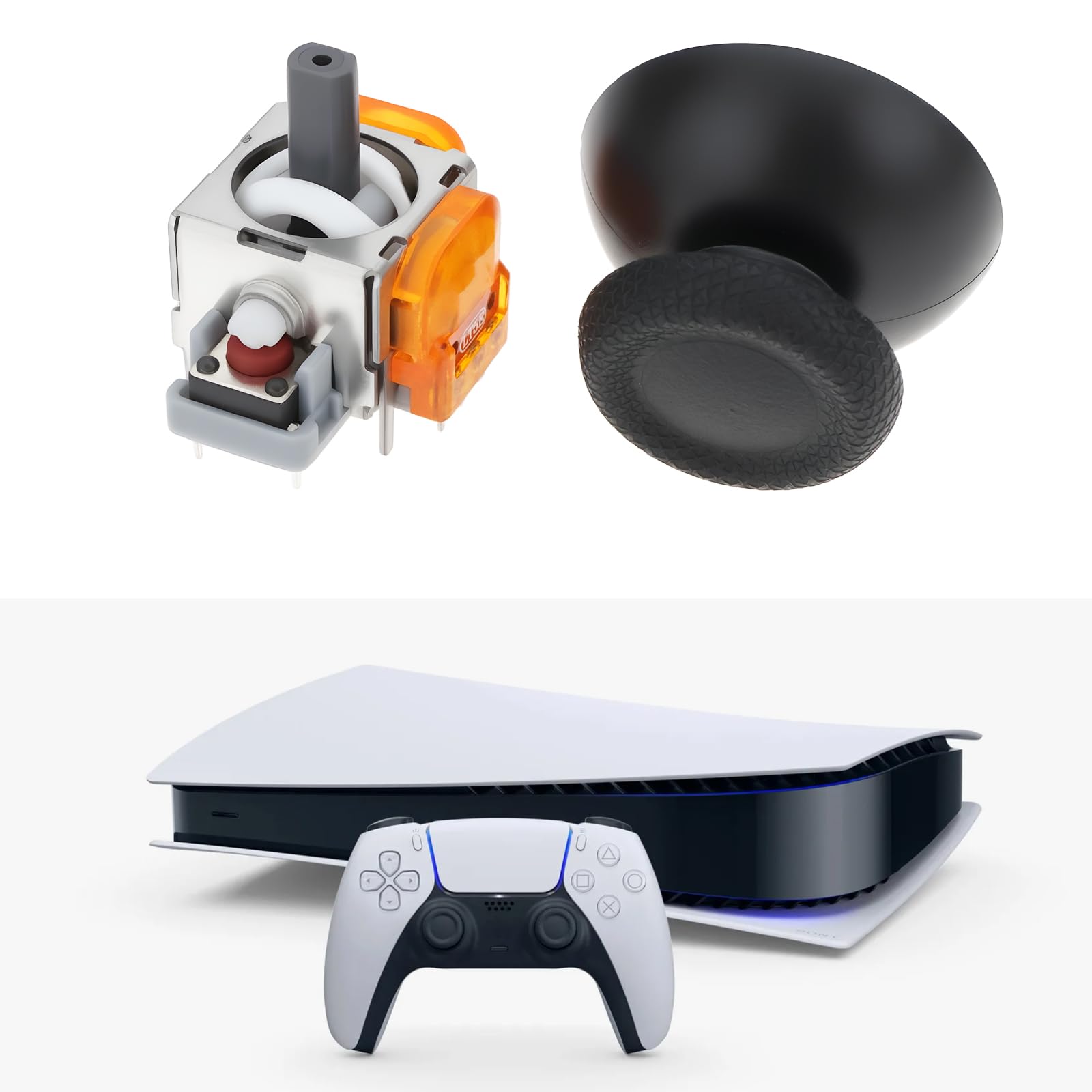 2 szt. TMR HallEffect Joystick i nakładki na kciuki kompatybilne z kontrolerem PS5