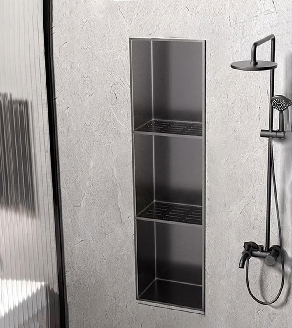 Étagère de douche en acier inoxydable premium pour une salle de bain moderne
