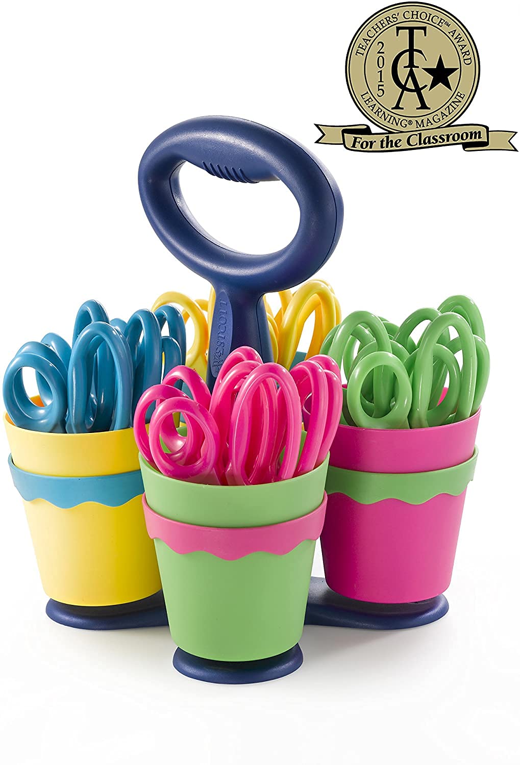 Westcott Schulschere mit 24 spitzen Kinderscheren mit antimikrobiellem Schutz Spitz Case of 4 Sets