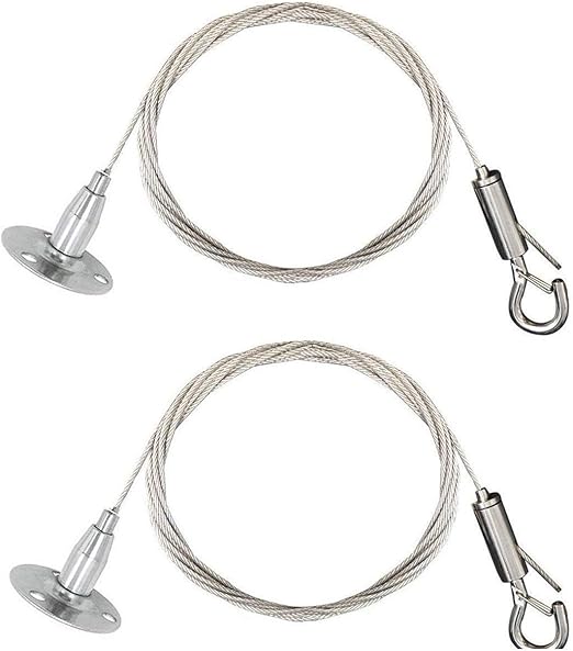 ZWIN 2m Adjustable Hanging Wires Kit 1.5mm Heavy Duty Mirror Hanging