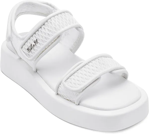 DKNY Women's Owyn Velcro Platform Sandal Flat