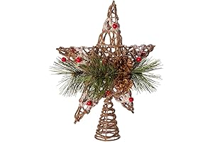 Natural Star with Pinecones Treetop; A 11-Inch Star Made of Natural Materials