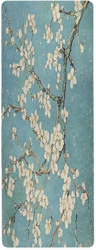 Miniatura 1 de Caikeny Esterilla de yoga con acuarela, tortuga marina, esterilla de ejercicio de fitness con peces marinos, plegable, tapete de entrenamiento para