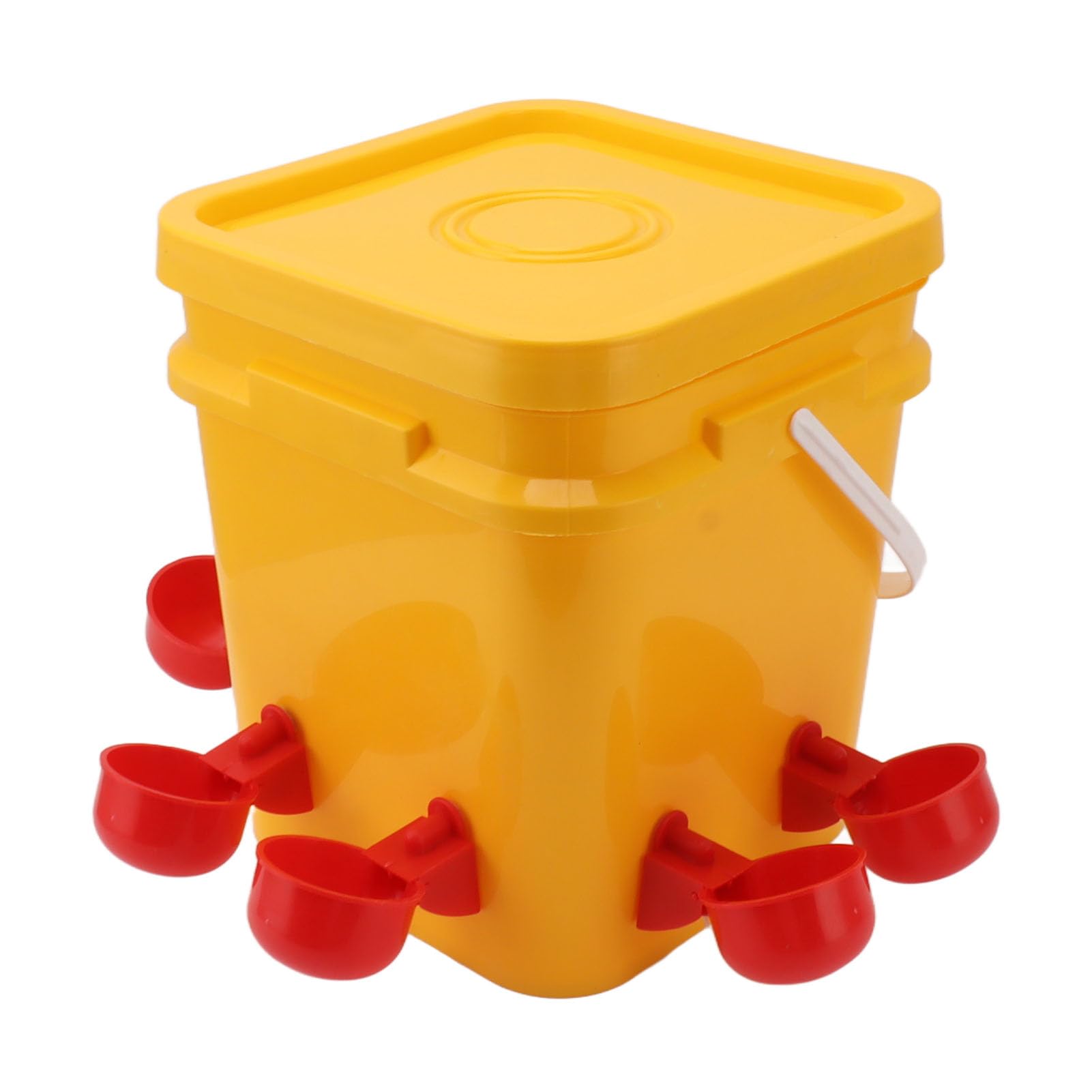 Distributore d'Acqua per Mangiatoia per Polli, Mangiatoia Automatica per Polli con Coperchio, Set di Contenitori per Alimentazione per Abbeveratoi per Allevamento di (-3111230182717)