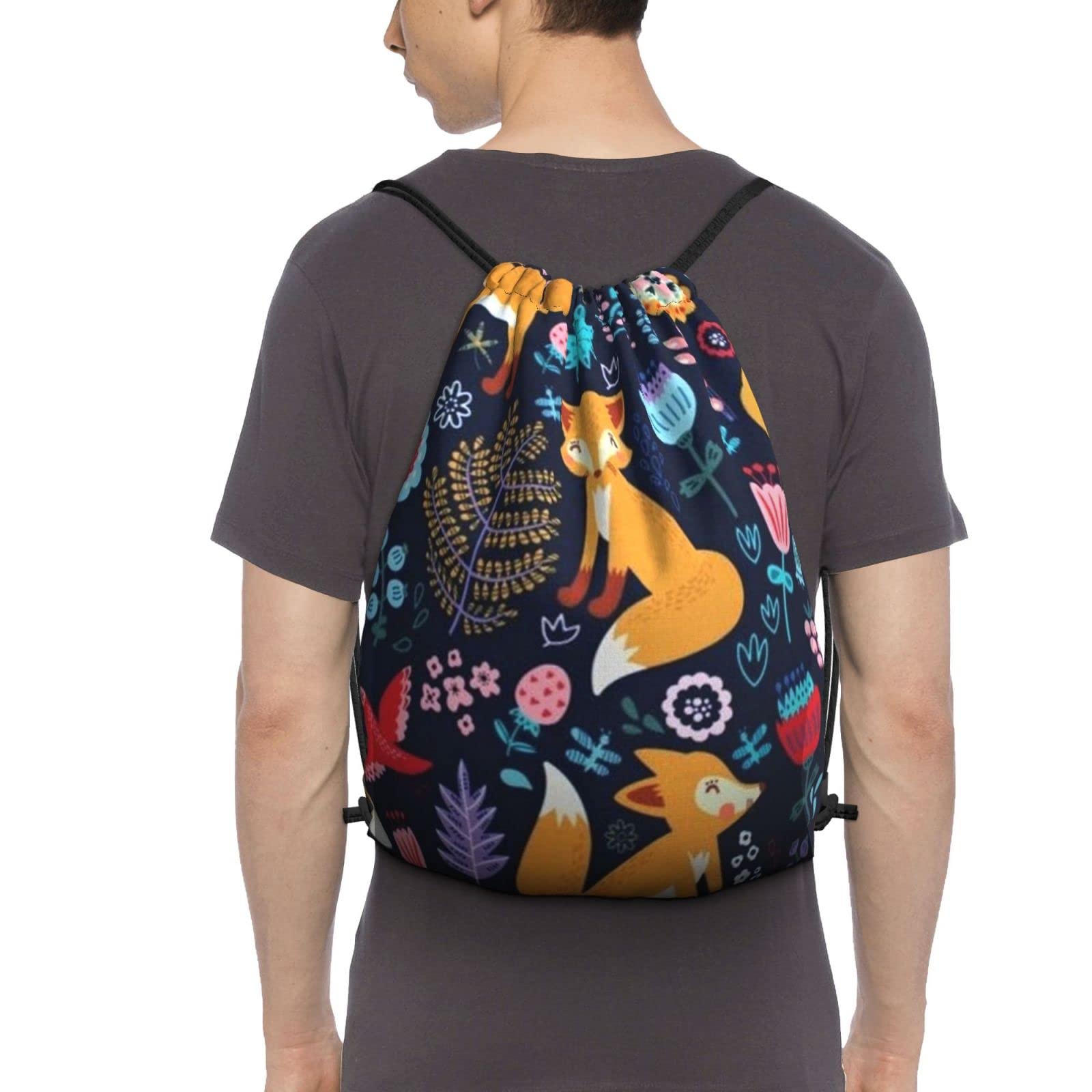 QQIAEJIA Sac à Dos De 40,6 Cm - Motif Renard Mignon - Pour Ordinateur Portable - Sac à Dos D'école - Sac à Bandoulière Pour Voyage