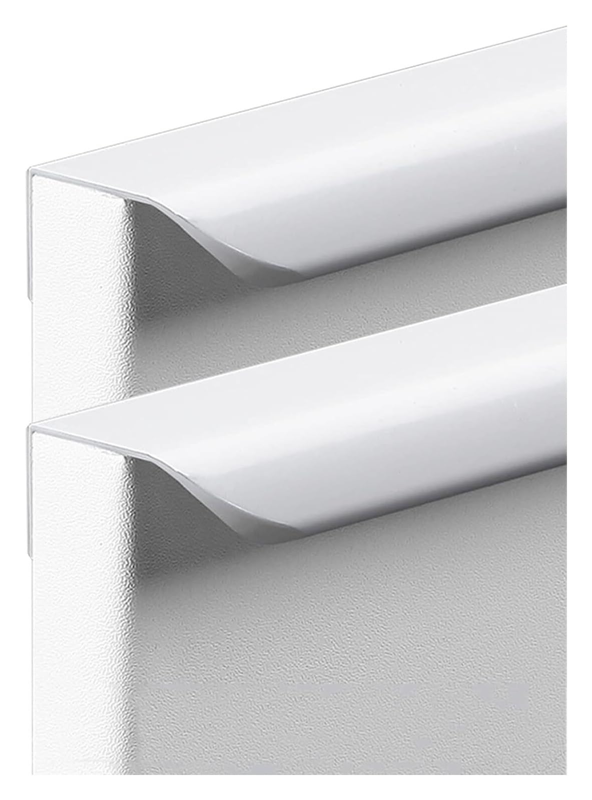 Mbhhu White Hidden Drawer Pulls， 2Pcs Concealed Furniture Handle Hidden Pulls Rounded Corners Cabinet Handles Drawer Invisible Knobs,Cupboard Knockers Bedroom Knobber For Door(1000Mm)