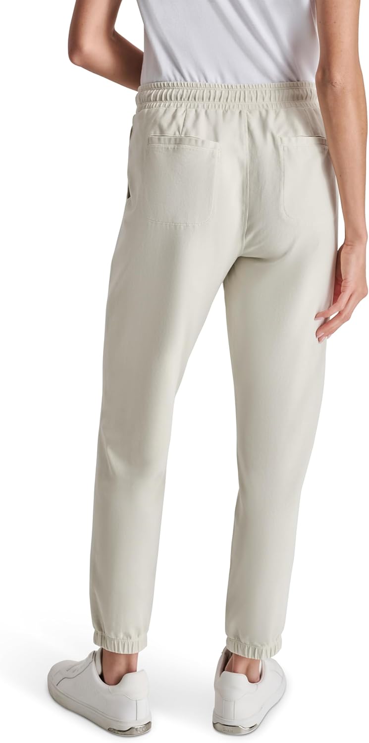 DKNY Womens Smocked Drawcord Waistband Knit Jogger - Image 6