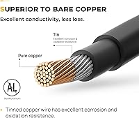 Vista 2 de BougeRV Cable de extensión solar de 20 pies 10AWG con conector hembra y macho con par adicional de conectores, kit de herramienta adaptadora