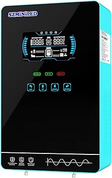 4000W 24V Hybrid Solar Inverter Pure Sine Wave 8000W Peak 140A MPPT 5600W PV Controller - Battery or Battery-Less Mode Ultra-Safe Home Backup & Emergency Power for Essential Circuits