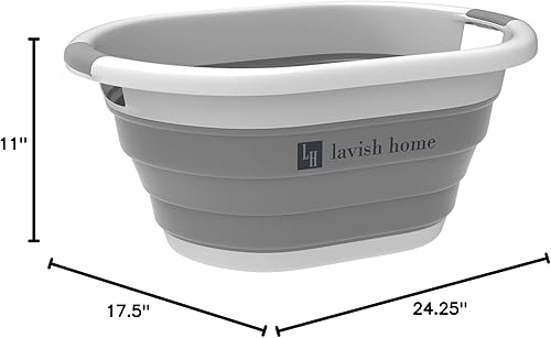Miniatura 9 de Lavish Home - Cesta plegable para ropa sucia que ahorra espacio, organizador multiusos, contenedor de almacenamiento con asas de agarre cómodas