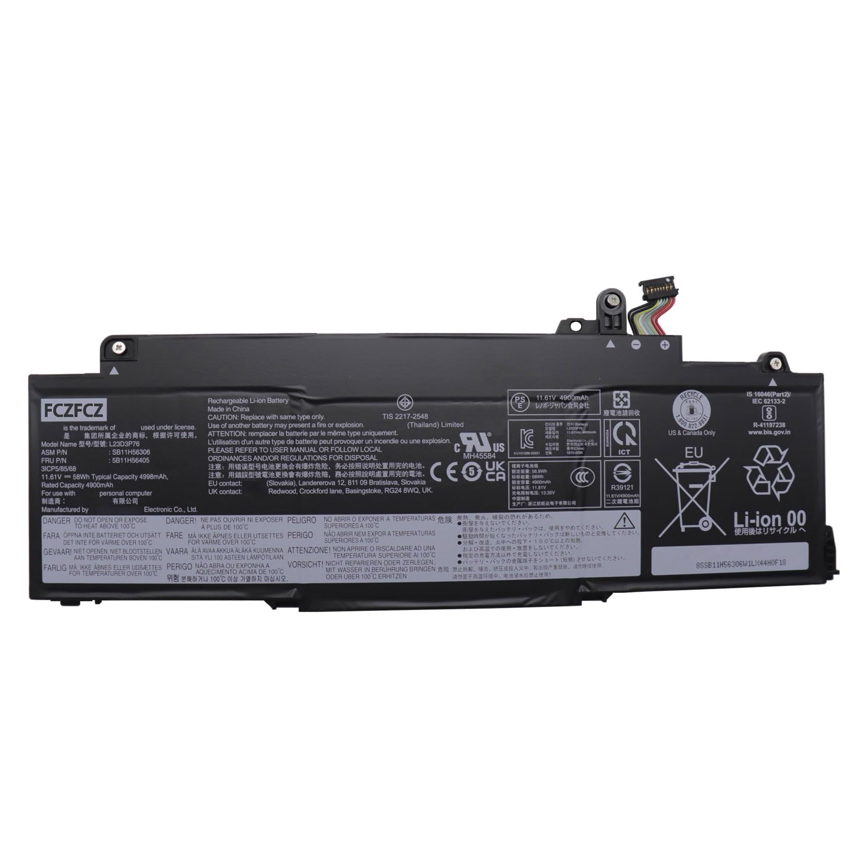 Amazon.com: FCZFCZ L23D3P76 Battery 58Wh 4998mAh Replacement for
