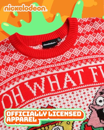 Nickelodeon Mens Ugly Christmas Sweater Spongebob Rugrats Pullover - Image 3