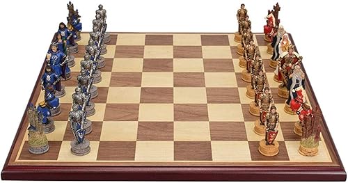 Vista 11 de Juego de ajedrez para adultos y niños, juego de ajedrez de madera y personajes de ajedrez, tablero de ajedrez plegable portátil, juego para adultos