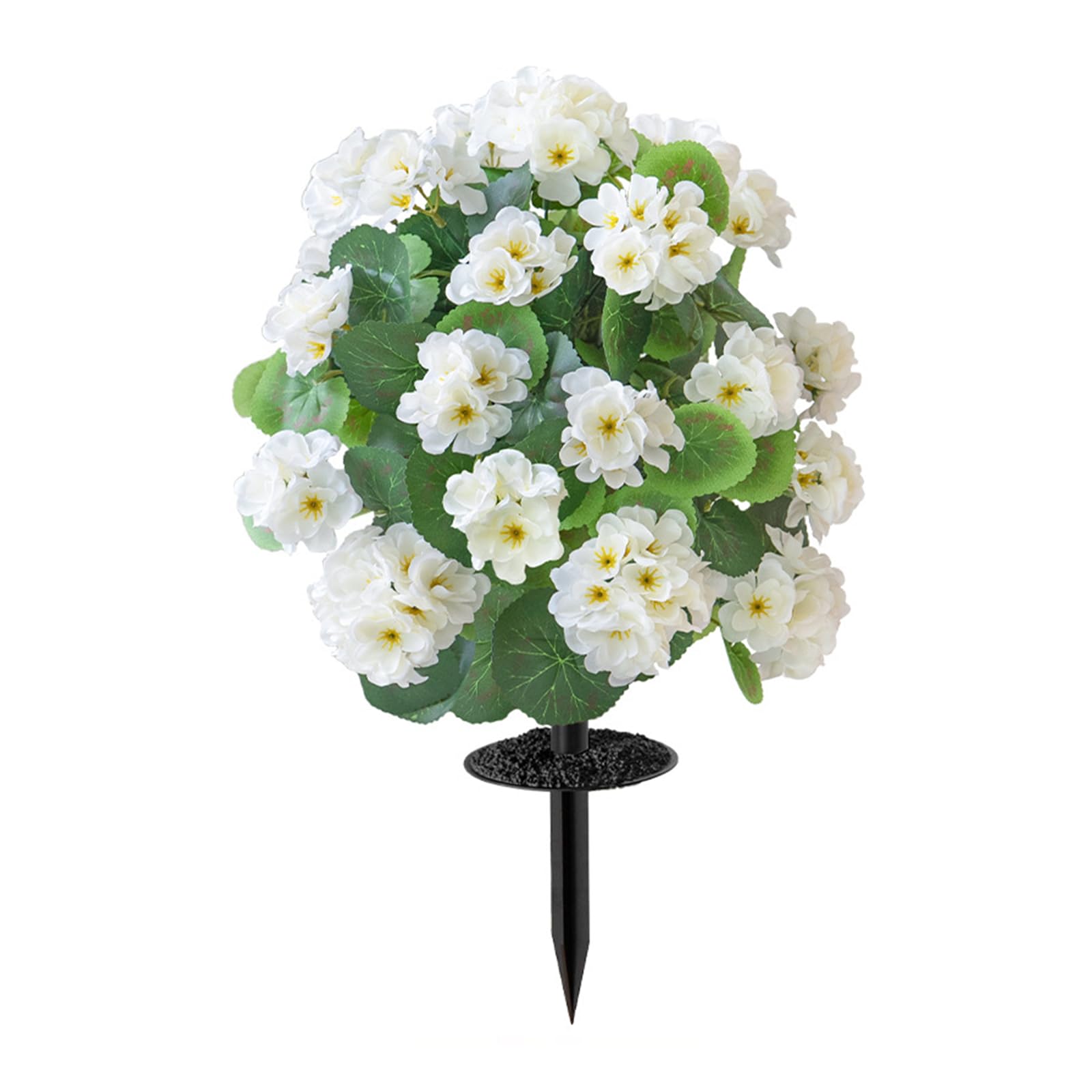 Limtula Bright Color Faux Crabapple Flower Stems with Round Stand Faux Red Plant for Table Centerpieces Decoration Simulation Ground Stake