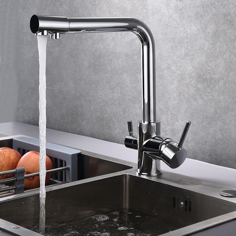 Robinet de cuisine 3 en 1 éliminez les bouteilles plastique avec l'eau filtrée au bec