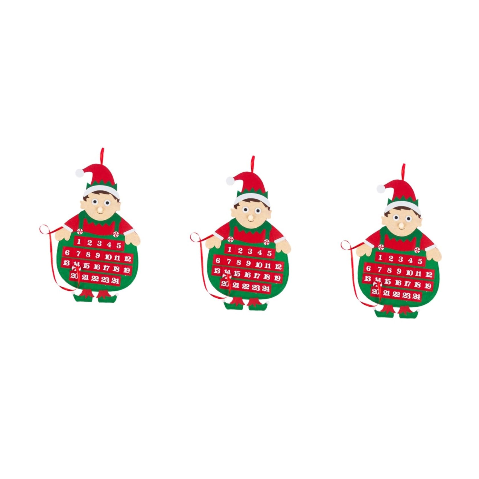 MAGICLULU 3 Pezzi Calendario Dell'Avvento Di Natale Ornamenti Della Natività Calendario Dell'Avvento Da Parete Ornamento Di Santaur Per Le Vacanze Calendario