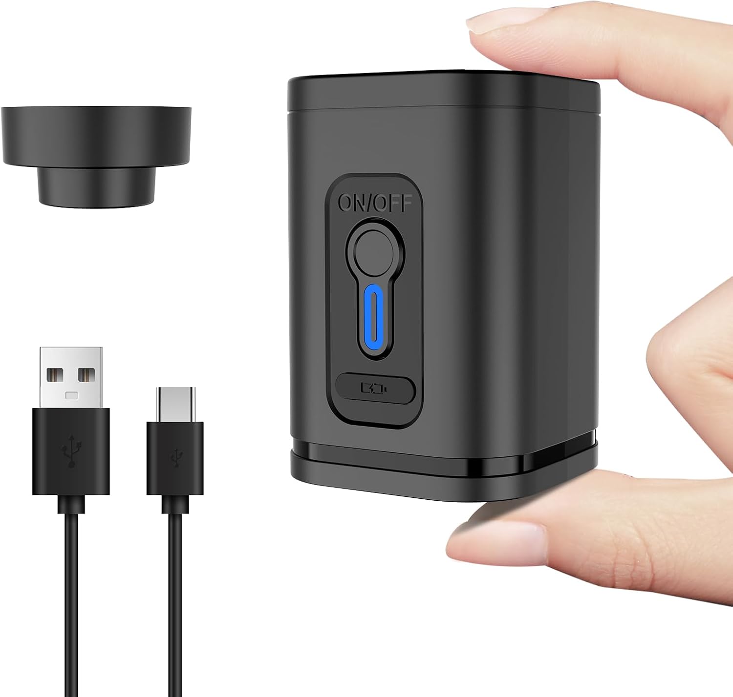 Dobaly Portable Mini Vacuum Pump for Vacuum Compression Bags, Wireless Vacuum Pump Quickly Deflate for Travel Vacuum Bags 1200mAH Type-C Rechargeable