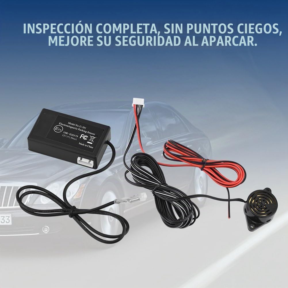 Radar de Marcha atrás de Coche sin perforación, Sensor de Aparcamiento de Alarma de Aparcamiento de Marcha atrás de Coche de inducción electromagnética para camión RV Kit Universal con de indu