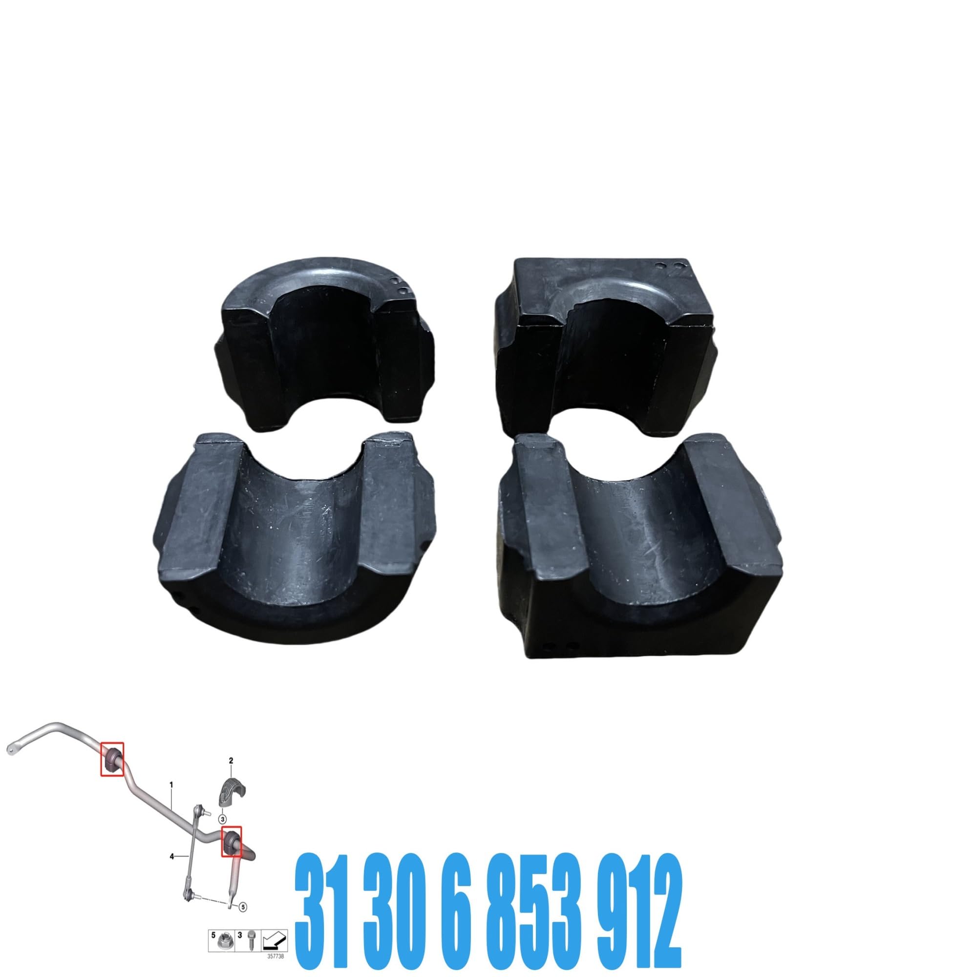 stabilizujące Stabilizator Pasuje do Bmw F45 F46 X1 F48 Clubman F54 2 szt. tulei stabilizatora przedniego. 31306853912 31356788710