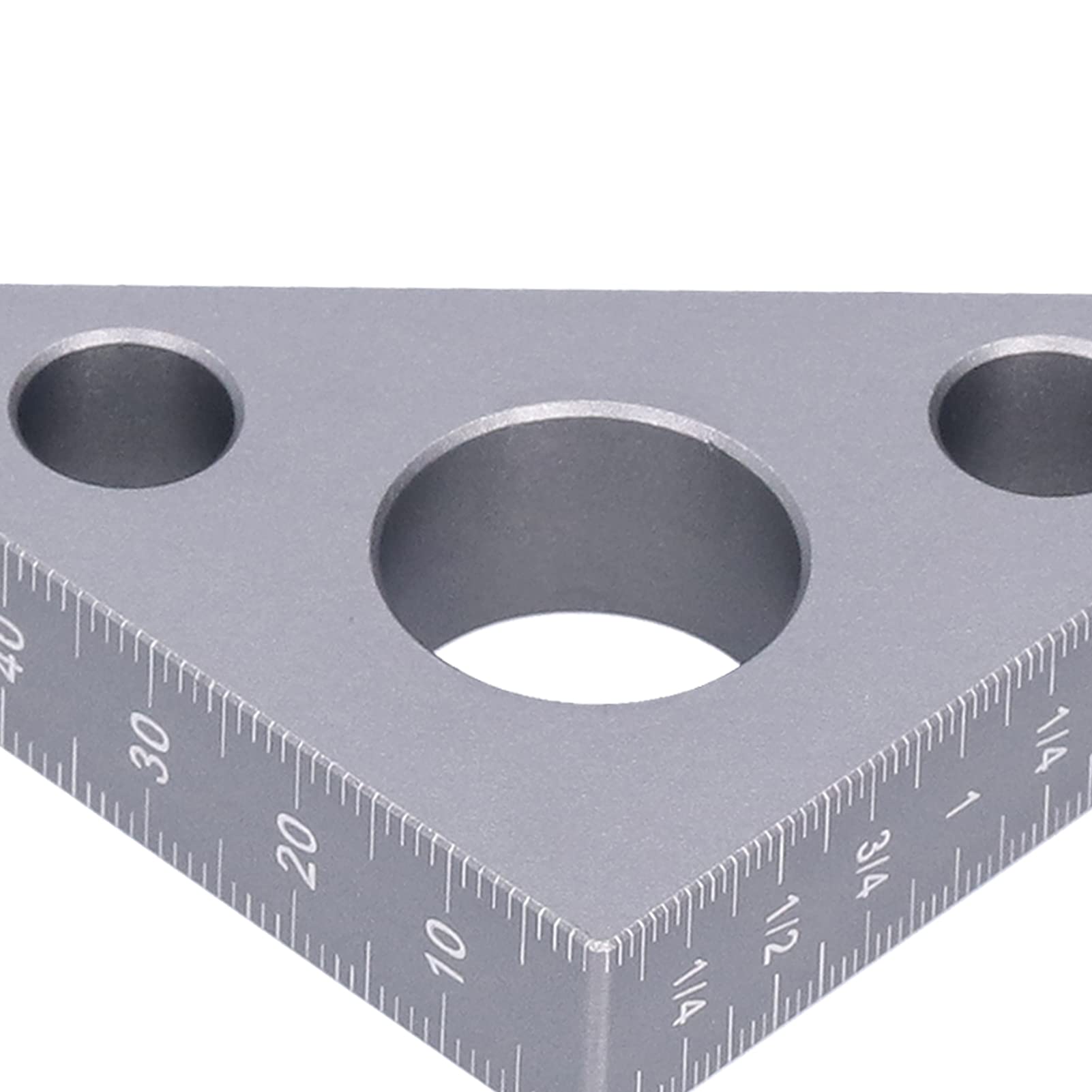 MRKU Righello Triangolare in Lega di Alluminio, Scale imperiali e metriche, Triangolo rettangolo isoscele ad Alta precisione