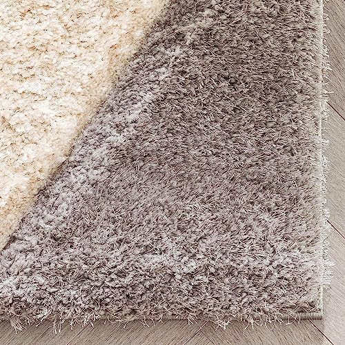 Image of Modern Quality Carpet /Trending Design Hand Woven Fluffy Rug /Mats for Bedroom /Dinning Hall /Living Room 2-inch Thick [Size 5x5 Feet Round]