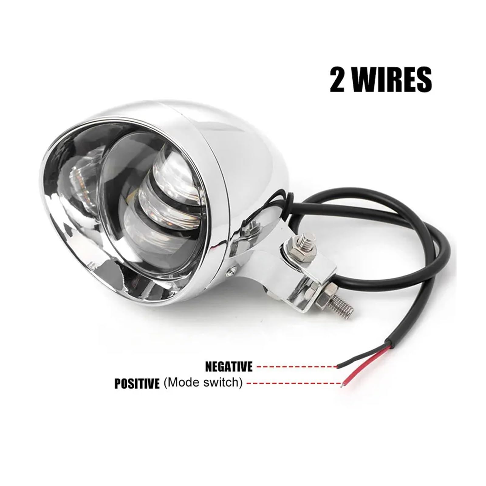 Feux De Croisement pour Suzuki pour Chopper Moto LED Spot Driving Light Phare Bicolore Lampe Auxiliaire Spot pour ATV Scooter Moto Feu Antibrouillard(2 pièces)