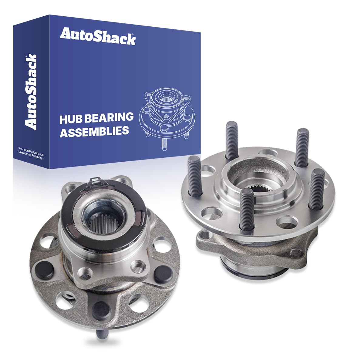AutoShack Rear Wheel Hub Bearing Assemblies Left & Right with ABS Replacement for 2007-2017 Jeep Patriot 2007-2017 Jeep Compass 2007-2008 Dodge