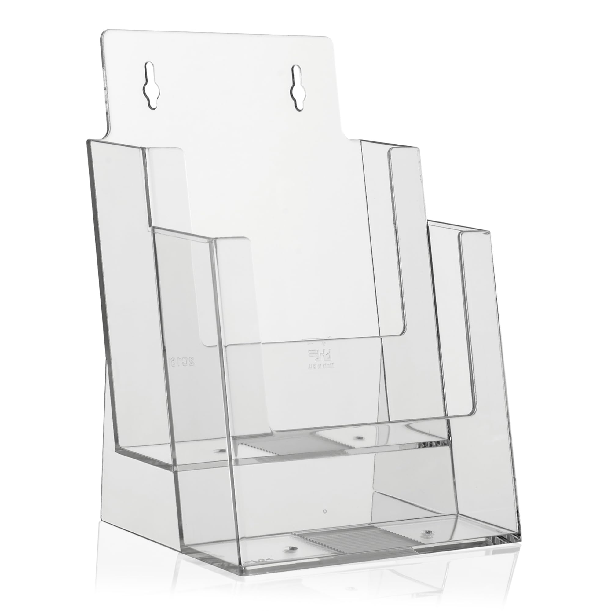 taymar - Soporte para folletos, color transparente 2 Fächer